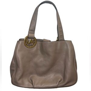 michael‎ kors Fulton large brown and gray shoulder bag